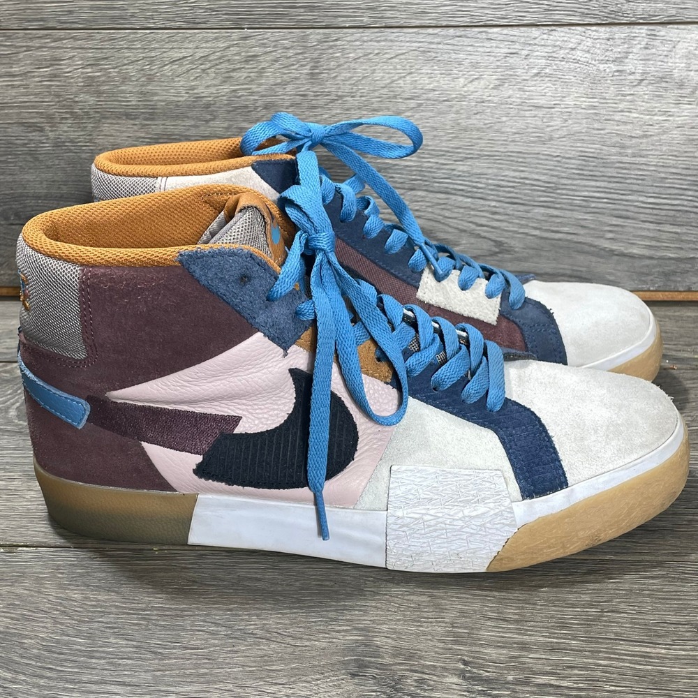 Nike Shoes Mens 9.5 Multi SB Blazer Mid Premium Mosaic Sneakers DA8854-600 Skate